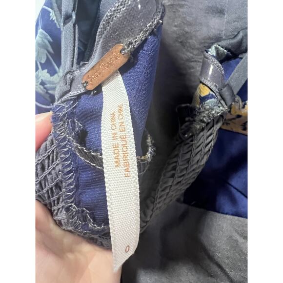 Free People Boho Elegant High Low Dress Floral Purple Size 0 - Picture 7 of 7